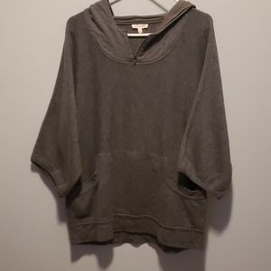 Eileen Fisher hooded gray sweater